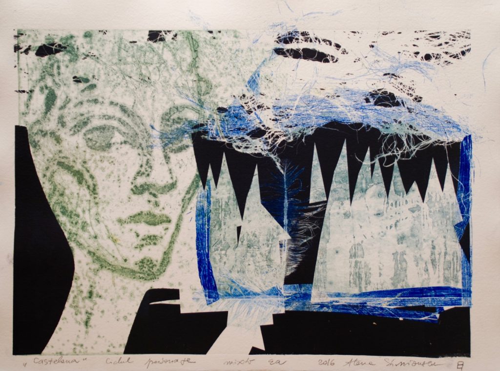 contemporary art mixed etching