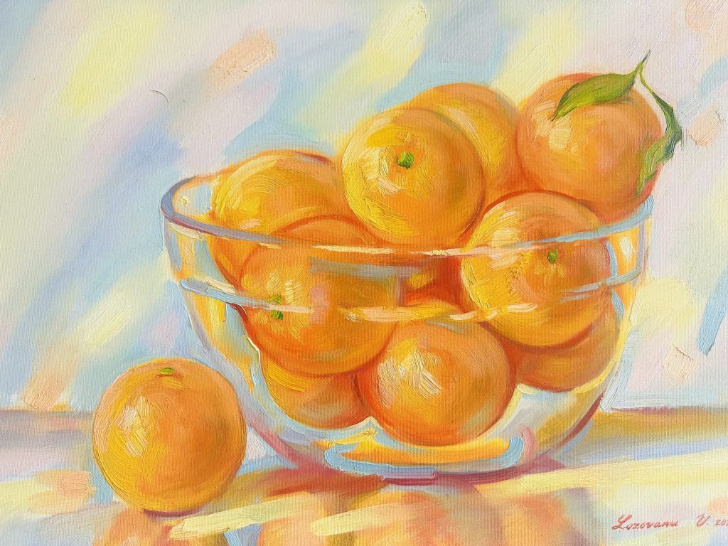 painting with oranges