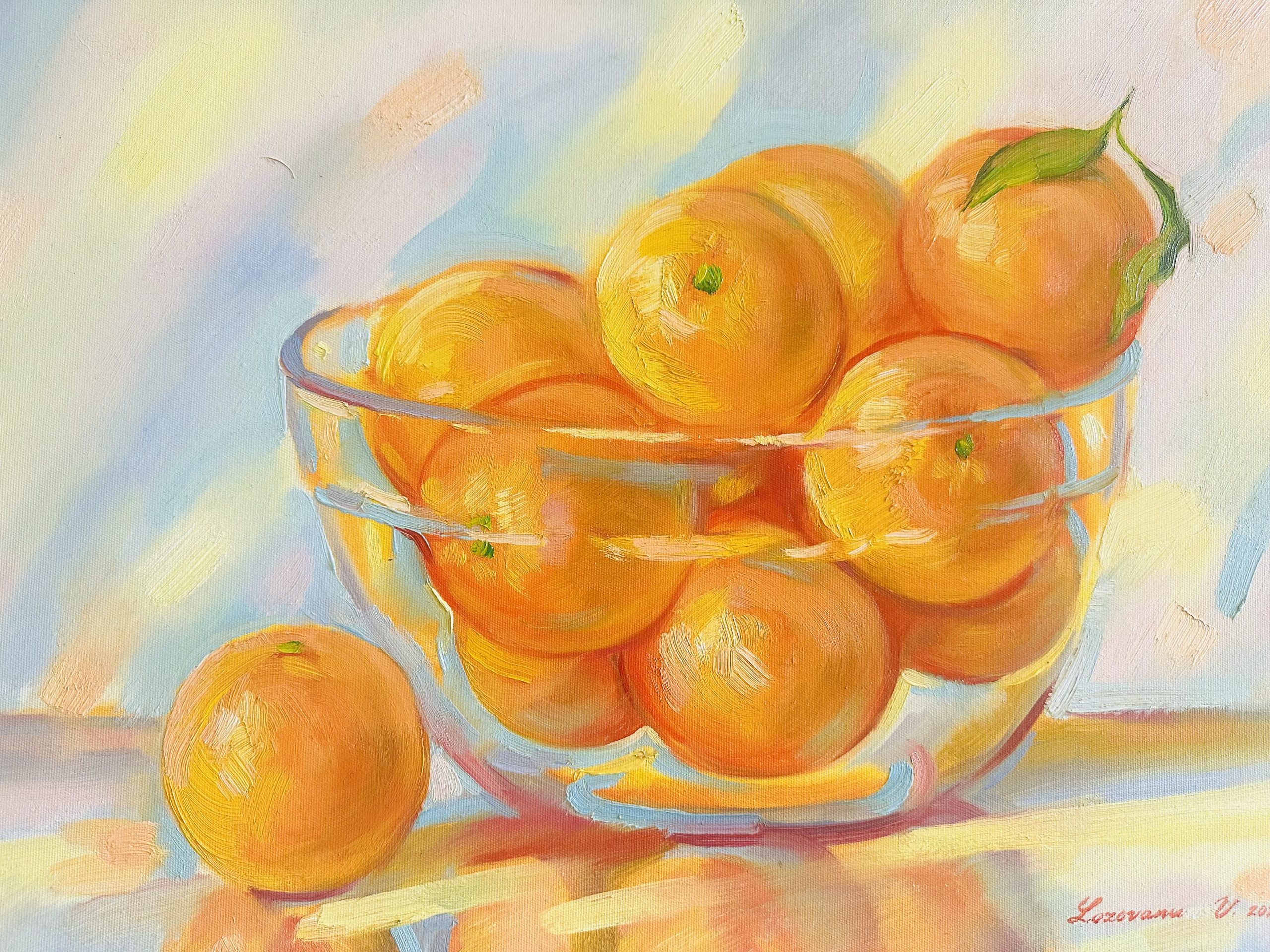painting with oranges